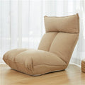 Upholstery Chair Adjustable Floor for Window Lounge Chaise Backrest 14-Position Folding Lazy Recliner