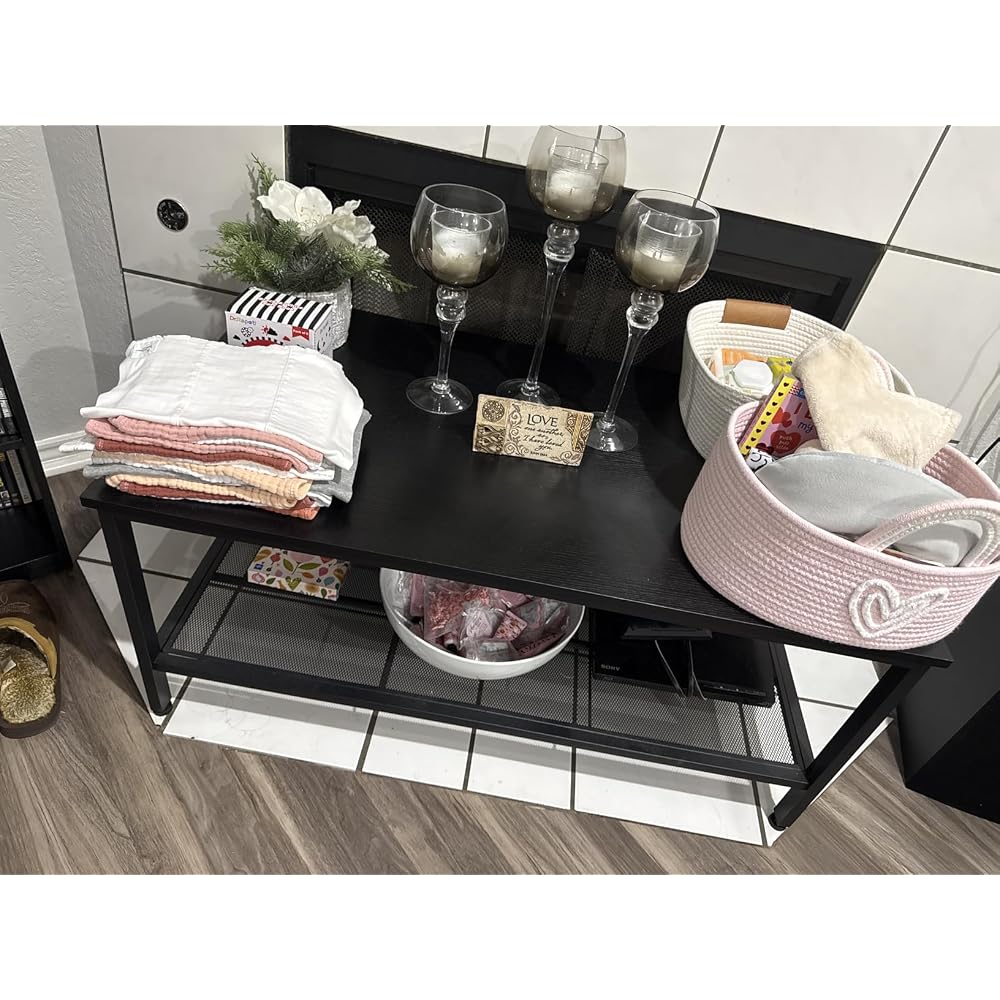 Lamerge Coffee Table Set of 3 Coffee Table and end Table Sets, Modern Metal Frame Living Room Center Table for Small Apartment Home Office（Gray）