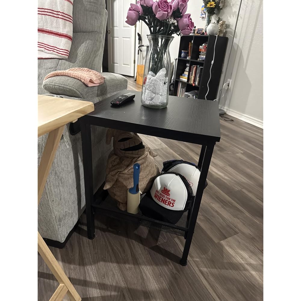 Lamerge Coffee Table Set of 3 Coffee Table and end Table Sets, Modern Metal Frame Living Room Center Table for Small Apartment Home Office（Gray）